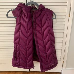 Eddie Bauer Goose Down Hooded Vest